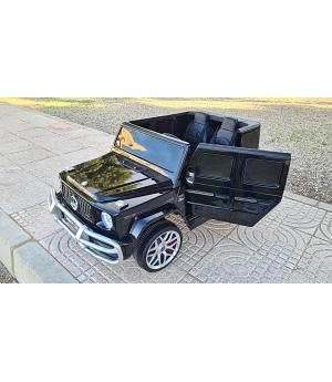 Mercedes G63AMG 24v, asiento cuero, RUEDAS EVA, 2 plazas, 4 MOTORES, NEGRO INDA341-LI-S307zw